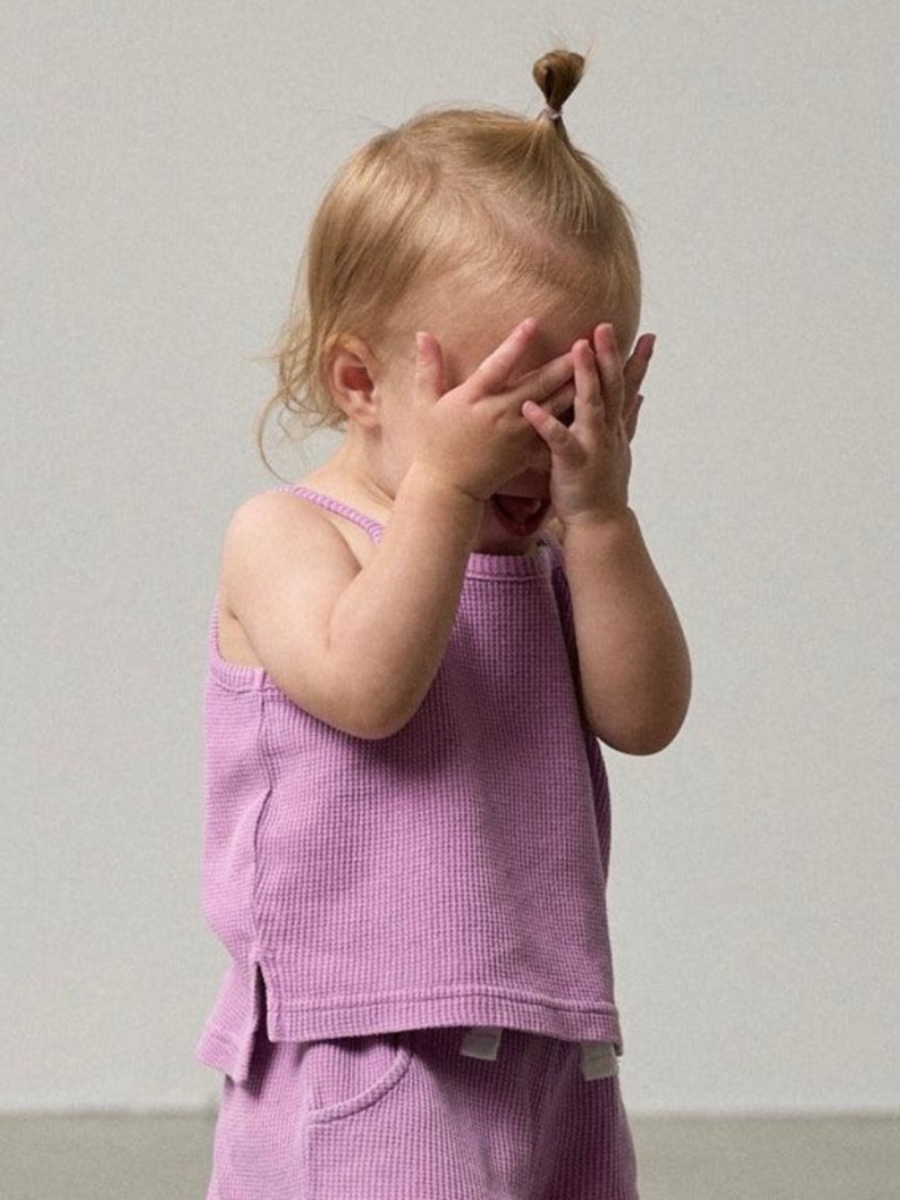 Little Bipsy Girl's Waffle Tank - Purple